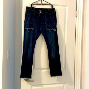 Rag &Bone Denny High Rise Skinny Cropped Dark Wash Ankle Jeans size 30